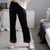 Pijamas de verano para mujer, pantalones holgados de seda helada para el hogar, pantalones anchos para el hogar, pantalones de primavera finos para aire acondicionado