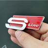 Adecuado para Marcador Lateral Audi Sline Pegatina de Coche Audi Sline Pegatina de Coche de Metal Guardabarros Audi
