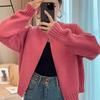 Suéter de Punto Waxy Suave Chaqueta Cardigan para Mujer 2025 Otoño e Invierno Nuevo Estilo Estilo Pequeño Fragante Exterior Corto con Cremallera