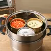 Bol de Acero Inoxidable para Cocer Huevos al Vapor con Tapa, Bol para Natillas de Huevo, Taza Especial para Cocer Huevos al Vapor, Bol de Cocción al Vapor Casero para Bebés, Bol para Huevos Resistente a Altas Temperaturas