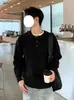 Tejido Retro Americano con Cuello Henley y Botones para Hombre y Mujer, Primavera y Otoño, Sensación de Alta Gama, Holgado Casual Versátil, Moderno