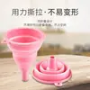 Venda direta da fábrica de silicone puro retrátil mini funil portátil dobrável funil de óleo resistente a altas temperaturas utensílios de cozinha
