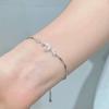 Pulsera Nalan S925 de plata estilo coreano con diseño de luna de diamantes y estilo dulce Mori, joyería femenina con temperamento y sentimiento S7133