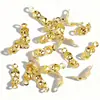 Tubo de posicionamiento de cierre de metal multicolor galvanizado transfronterizo, tubo en forma de U, cuenta abierta, accesorios para joyería de collar y pulsera hechos a mano para DIY