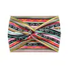 18cm Europeu e Americano Transfronteiriço Estampado Cruz Yoga Esportes Faixa de Cabelo Laço Nó Retrô Castanha Lado Largo Tie Dye Faixa de Cabeça Turbante