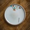 Vintage Blanco Luna Ru Kiln Olla Plato para Fruta Soporte para Olla Tapa Tazón Soporte para Té Bandeja de Cerámica Toalla para Olla Bandeja Pequeña para Té Plato para Burbujas Secas