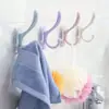 Gancho Sin Costuras Baño Artículos Sanitarios Gancho para Ropa sin Clavos Dormitorio Estante para Ropa sin Taladro Gancho para Ropa y Sombreros Montado en Pared Gancho Adhesivo de Plástico