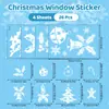 Pegatinas electrostáticas blancas de Navidad para ventana Árbol de Navidad Campanas Hombre de jengibre Copo de nieve Pegatinas de cristal Escena navideña Pegatinas de Navidad