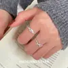 Anillo Retorcido de Plata de Ley S925 con Lazo Souchuang para Mujer Diseño de Nicho Coreano Ins Anillo Versátil de Gama Alta para Dedo Índice