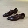 Populares zapatos Mary Jane con tira en T y punta cuadrada para mujer, nuevo estilo vintage otoño 2026, zapatos para mujer adelgazantes de suela blanda