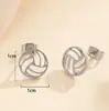 Pendientes de Animales Lindos de Dibujos Animados Diseño de Nicho Ins Pendientes de Zorro de Origami Dinosaurio Pendientes Simples de Acero Inoxidable