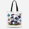 Amazon Transfronterizo Bolsa de Lona de Panda de Dibujos Animados Nueva y Linda Bolso de Mano para Estudiante y Trabajador de Oficina Bolsa de Viaje al Trabajo Al por Mayor