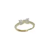 Moda de Verano Nuevo Anillo Abierto Versátil con Lazo de Pedrería Exquisito Simple de Gama Alta Súper Brillante para Dedo Índice Venta al por Mayor