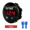 Motocicleta RV Reacondicionamiento Modificación de Coche Voltímetro Instrumento de Pantalla Digital Impermeable LED Voltímetro Digital LED