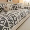Estilo Boêmio Macio Veludo de Algodão Almofada de Sofá Espessada Quente de Inverno Pelúcia Almofada de Assento Antiderrapante Tecido de Capa de Sofá Transfronteiriço