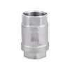 Válvula de retención vertical de acero inoxidable 304 H12W-16P Válvula unidireccional Rosca interna Sello duro Válvula antirretorno 4 6 1