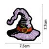 Pegatinas de tela adhesivas termofusibles para Halloween, accesorios bordados con diseño de calabaza y murciélago, especiales para decoración de equipaje, disponibles en lotes.