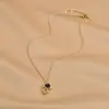 Cadena para clavícula elegante con baño de oro real, diseño de nicho femenino, collar de astronauta, collar de personalidad hip hop, joyería al por mayor