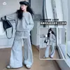 Conjunto Deportivo para Niñas 2026 Otoño Nuevo Estilo: Sudadera Infantil Talla Mediana y Grande con Panel Trasero de Encaje y Pantalones de Pierna Ancha, Conjunto Otoñal Estilo Coreano para Niños