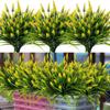 Amazon Transfronterizo Plantas Verdes Artificiales Simuladas para Exteriores Hierba Mono Flores de Lavanda Decoraciones de Plantas en Maceta para el Hogar y Bodas
