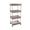 Estante de almacenamiento móvil de múltiples capas, transparente, estilo ins, para el hogar, la cocina, el baño, para guardar refrigerios