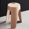 Taburete de Plástico Engrosado para Adultos Sólido Taburete de Comedor Apilable Taburete Redondo Silla Simple Moderna Taburete Molino de Viento Taburete Alto