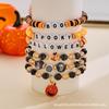 Pulsera Europea y Americana de Halloween Arcilla Suave Letra HALLOWEEN BOO SPOOKY Pulsera de Fiesta con Cuentas Venta al por Mayor