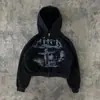 Suéter Estilo Novo Americano Y2K 2024 PI Filhotes Bonito Top Zíper Jaqueta Cardigan Suéter Roupa Esportiva Casual Solto