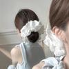 Elástico de Cabelo de Renda com Bolinhas Estilo Coreano para Mulheres, Novo Modelo Verão 2026, Faixa de Cabelo de Cetim de Alta Qualidade