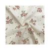 Tela de sarga de algodón estampada floral fresco primavera y verano flor pedicelo camisa infantil tela para vestido de muñeca