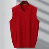 Suéter masculino de lã engrossado para outono e inverno, suéter de tricô grosso com zíper em V, suéter de tricô casual para tamanhos grandes, camada base