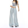 Pantalones Casuales de Cuadros Naranja Infantil Estilo Coreano Dulce para Mujer, Holgados, Ceñidos y con Caída, de Longitud Completa, Modernos y Versátiles