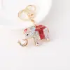 Nueva Cadena de Llave de Aleación Isiya Diamante con Aceite Goteante Elefante Cadena de Llave de Coche Colgante de Bolsa Pequeño Regalo Venta al por Mayor