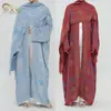 Conjunto de Dos Piezas Cardigan Bordado con Pedrería Elegante Tallas Grandes + Pañuelo para la Cabeza 2026 Loriya LR1314