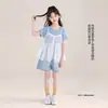 TUTU Elefantito Ropa Infantil Camiseta para Niñas 2026 Verano Nuevo Estilo Falso Dos Piezas Manga Corta Superior Ligero Transpirable Media Manga Conjunto de Verano