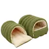 Nueva casa para gatos de otoño e invierno, desmontable y lavable, diseño cerrado para una sensación de seguridad, cama cálida y acogedora para mascotas para el invierno, adecuada para gatos y perros