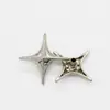 Chamarra Abrigo de Metal con Botones a Presión de Estrella de Cuatro Puntas Ropa Botón a Presión Flor Cruzada Botón Decorativo