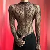 Lencería sexy Lubai para hombre, body de malla hueca negra tipo red para diversión, uniforme jacquard seductor estilo abstinencia
