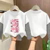 Camiseta Interior de Dibujos Animados para Niñas Primavera/Otoño 2026, Elegante Camiseta de Manga Larga Estilo Coreano Nuevo con Diseño Falso de Dos Piezas