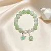 Pulseira de Cristal Novo Estilo com Design Floral e Pingentes de Vidro, Adequada para Mulheres, Estudantes e Meninas, Apresentando um Pingente de Cisne, Joia de Casal