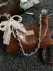 Bolso de Hombro Cruzado Transfronterizo Otoño 2026, Nuevo Estilo Alto con Cadena, Bolso de Hombro Cruzado de Moda y Versátil con Patrón de Piedra