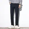 Ropa para Hombre Xintang: Pantalones de Alta Elasticidad para Hombre, Pantalones Casuales de Pierna Recta Suelta Elástica de Moda, Pantalones Planos de Seda Helada
