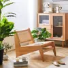 Sillón Reclinable Puf Casual de Ratán Chandigarh Individual Balcón Madera Maciza Sillón de Sofá Fábrica de Sillas Una Pieza Mayoreo