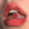 Piercing para Língua de Aço Inoxidável com Gotejamento de Óleo de Quatro Cores Personalizado com Rosca Externa Pronto para Envio Joias para Piercing Atacado Transfronteiriço
