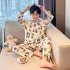 Otoño/Invierno 2026 Conjunto de Pijama Cálido De Rong para Niños Niños Ropa de Casa Estilo Suéter Holgado Conjunto Engrosado