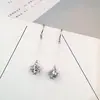 Brincos Elegantes de Venda Quente Estilo Coreano, Brincos Longos com Franjas de Zircônia de Cristal para Mulheres, Elegantes e de Luxo Leve