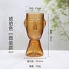 Vaso de Vidro Moderno Simples com Rosto Humano Personalizado para Sala de Estar Decorações Criativas para Bancada Flores e Plantas Verdes Hidropônicas