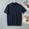 Suéter Camiseta de Gola Alta Meia Manga em Lyocell para Homens Que Pode Ser Usado em Todas as Estações, Ajuste ao Corpo para Roupas de Baixo para Primavera, Outono e Inverno com Pontos Casuais