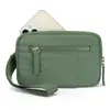 Carteira de Pulso Feminina Nova da Amazon Carteira de Nylon Acolchoada com 3 Bolsos com Zíper Cabe Porta-Cartões de Viagem
