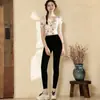 Conjunto de Yoga de Manga Corta para Mujer Secado Rápido Anti-Sudoración Entrenamiento Fitness